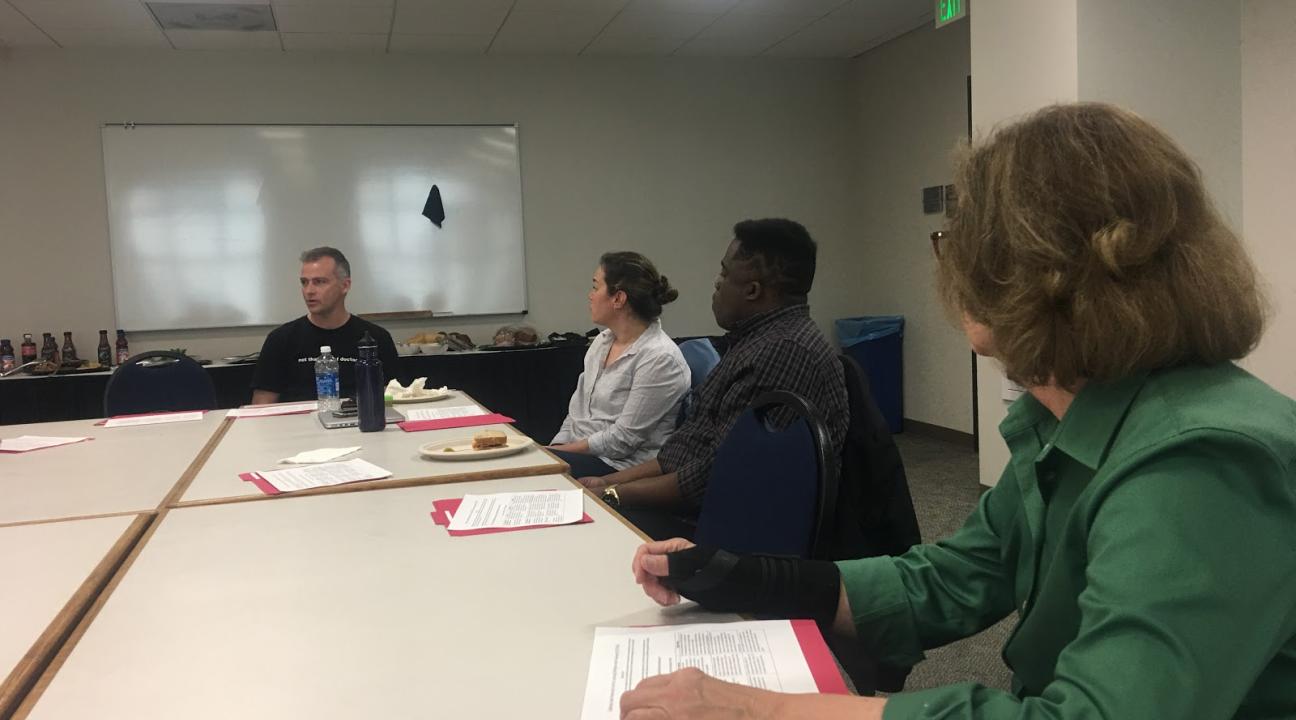 The faculty were eager to hear what their colleagues had to say about service-learning. 