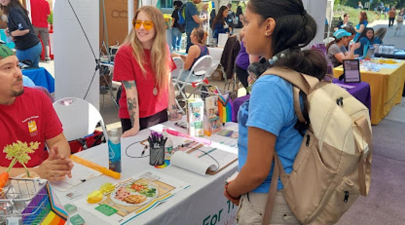 Food for Thought table at Service & Internship Fair