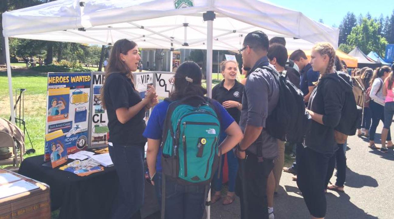 Students learning more about CalSERVES AmeriCorps