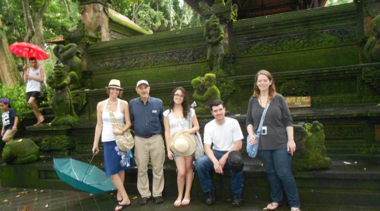 Dr. Girling with students in Bali.