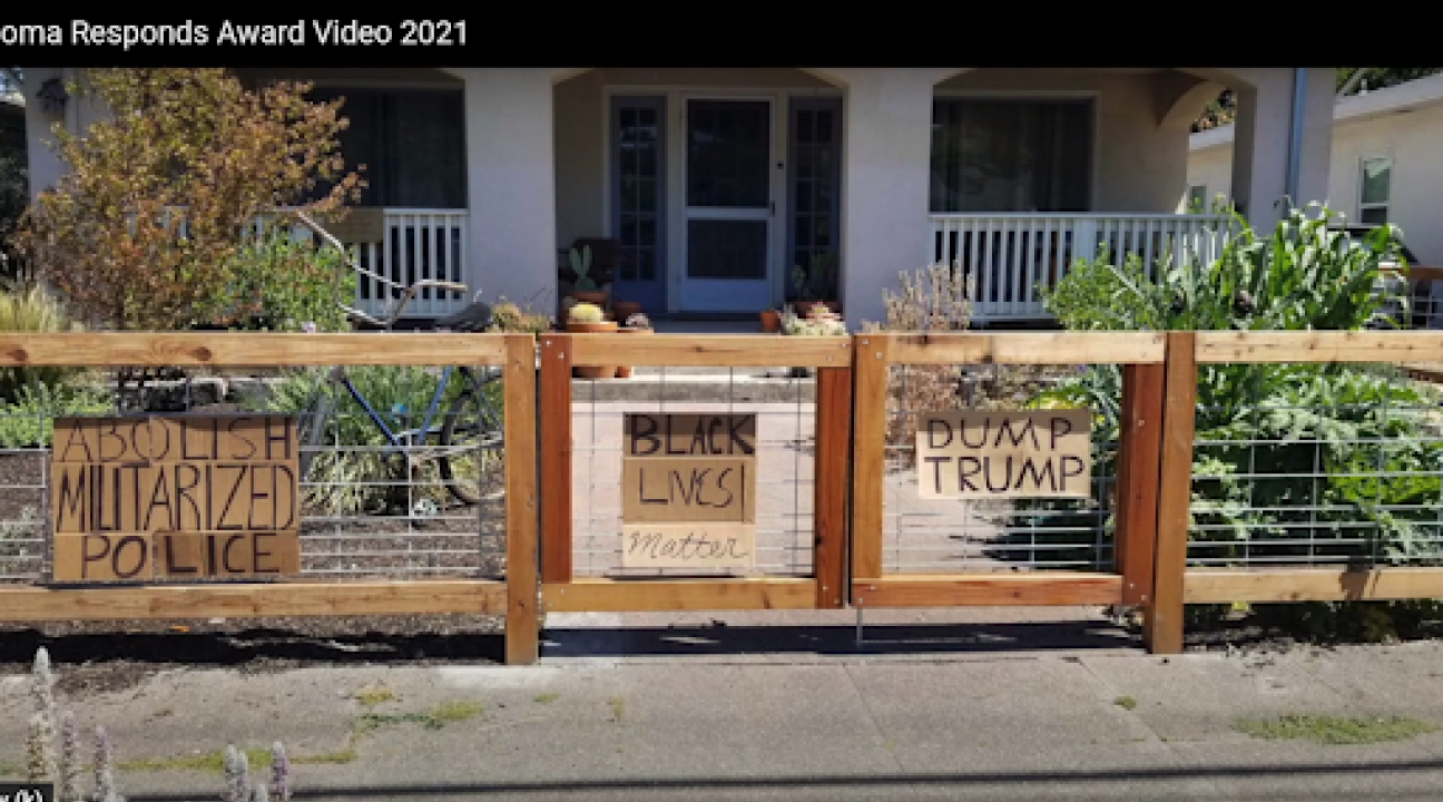 Protest signs made of cardboard