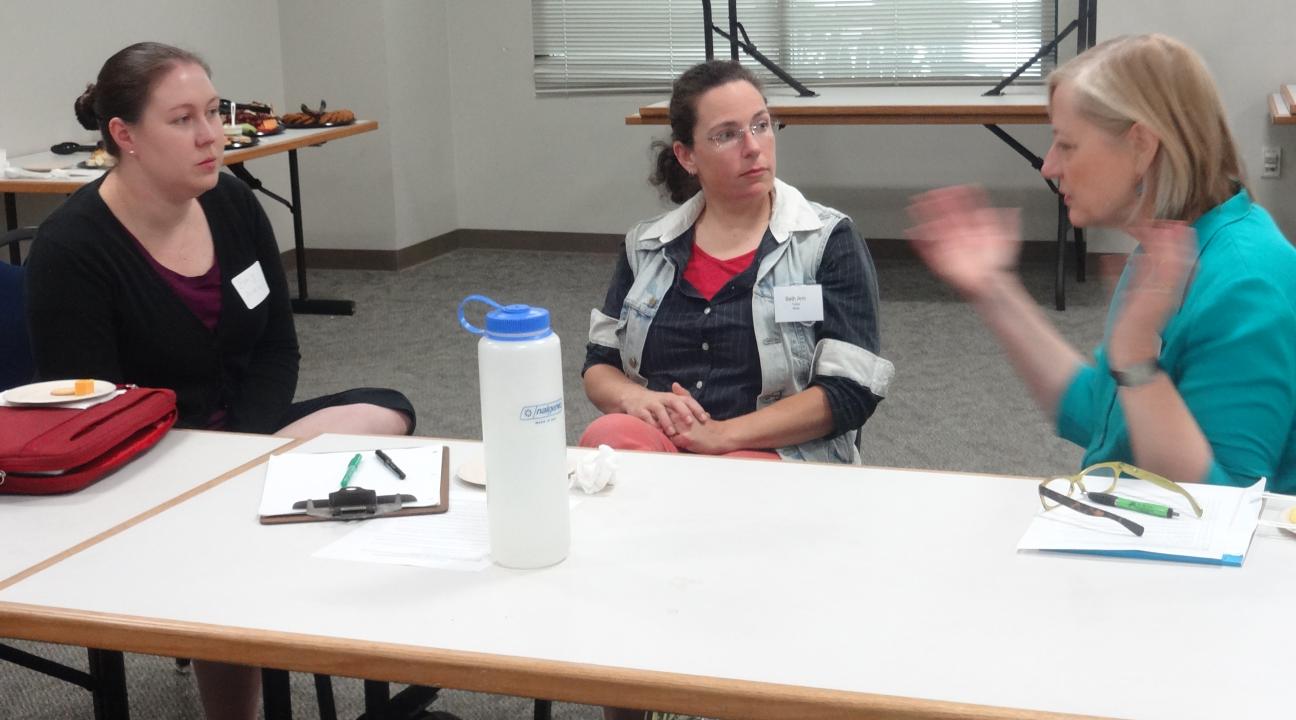 Emily Acosta Lewis, an Assistant Professor of Communication & Media Studies as well as a faculty-in-residence for ACE (Academic and Career Exploration living learning community), Beth Ann Turner, a Lecturer from the Music Department, and Louise Vance, a P