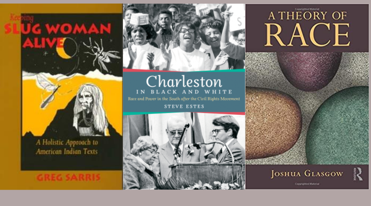 A collage of three different books from SSU faculty