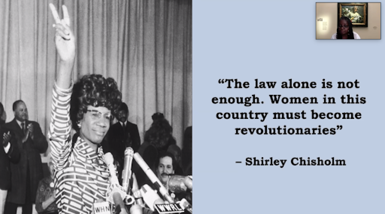 Shirley Chishom quote and photo - Voting