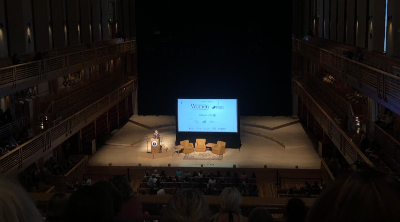 Concert hall with a projector