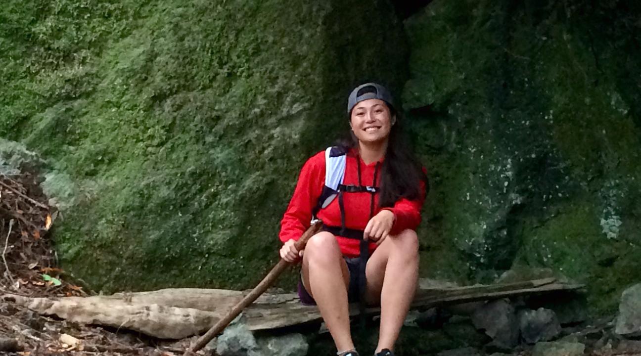 Claudia doing service learning