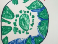First graders made posters to pass on what they learned about ecology to their schoolmates.