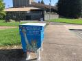 Sonoma County Ballot Drop Box is placed near the SSU flagpole 