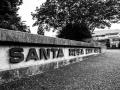 Black and white sign of Santa Rosa City Hall