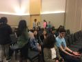 Sonoma State students gather with the RCP students to talk about how their day went. 