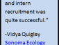 Quote, "the visit to SSU and intern recruitment was quite successful"
