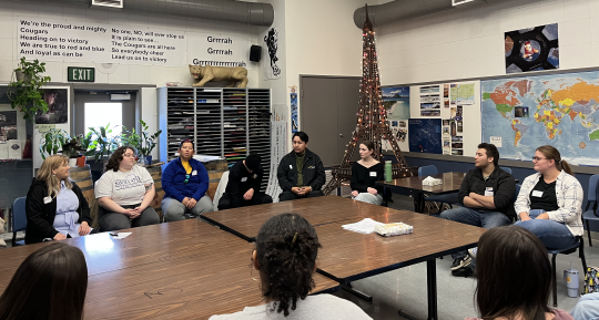 Meeting between SSU and RCHS students