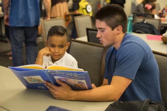 Students reading during Book Buddies