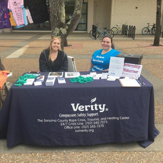 Verity tabling at the event!