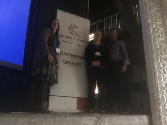 From left to right: Merith Weisman, Emily Acosta Lewis, and Damien Wilson at the The Continuums of Service Conference 2017.