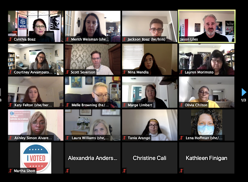 Screenshot from "Day After" Zoom meeting