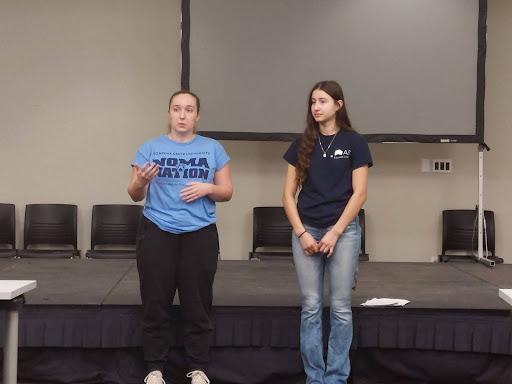 Students presenting at Discovery Day