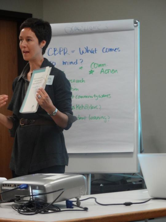 Kara Connors speaking at the workshop