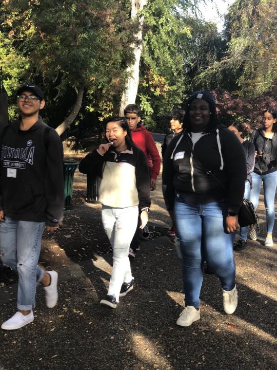 Scavenger hunt outside on Discovery Day