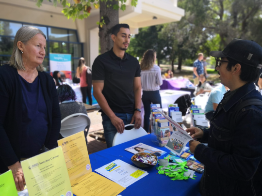 Tabling interactions at campus event
