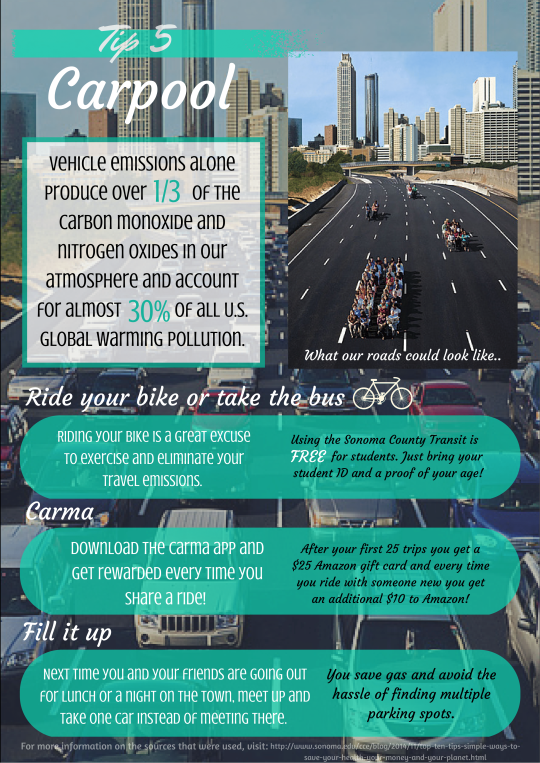 Tip 5: Carpooling tips