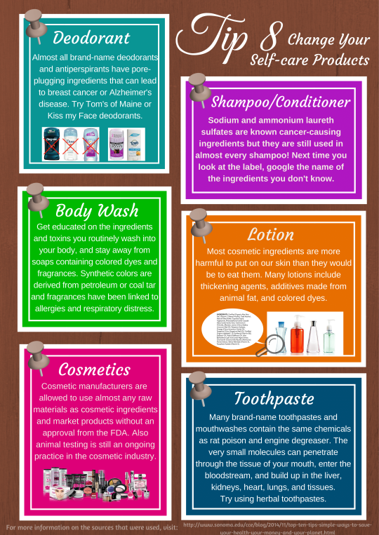 Tip 8: Changing your self-care products