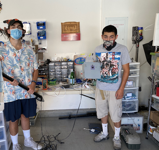 Students working on the greenhouse project