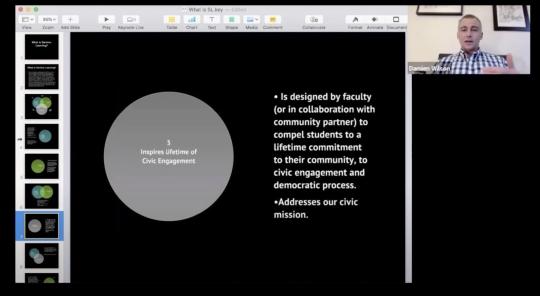 Screenshot of community engagement Zoom meeting with Damien Wilson