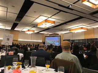 Packed audience attending Los Cien at SSU