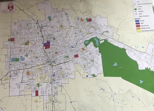 Map from 2006, showing how Santa Rosa has changed over the years