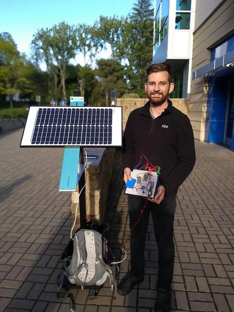 Randy Hanai presents his solar project