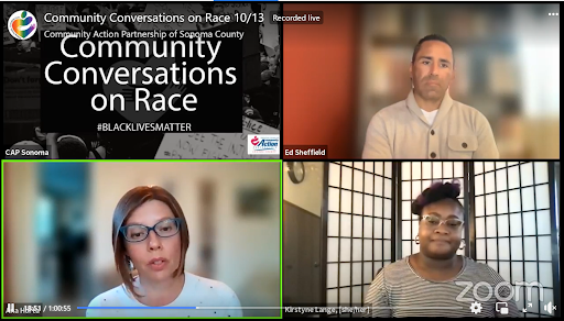 Community Conversations on Race Zoom Mtg Blog post image