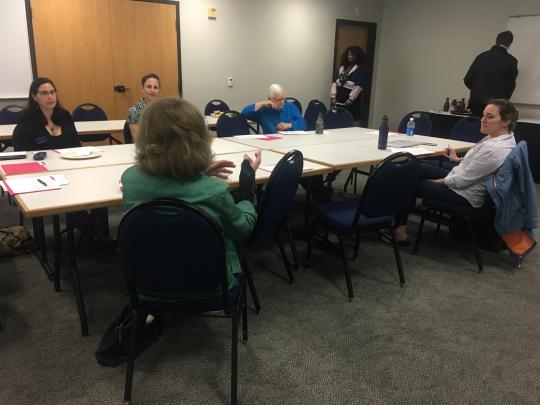 The faculty at the RLS workshop eagerly listen to what is being shared.  