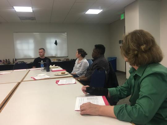 The faculty were eager to hear what their colleagues had to say about service-learning. 