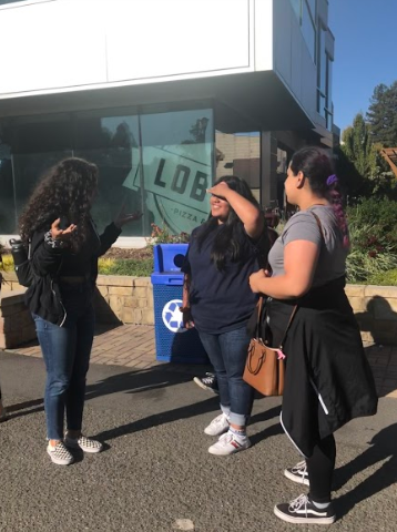 Students checking in on Shadow Day