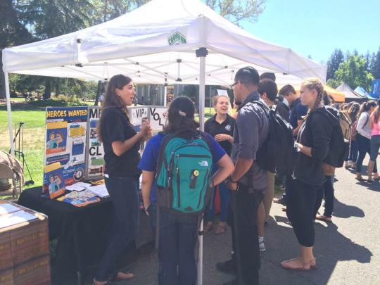 Students learning more about CalSERVES AmeriCorps