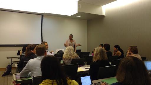 Follow-up questions at community partner event