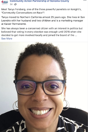 Social Media post intrducing Tanya Forsberg, CAPS