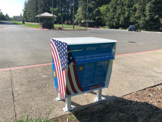 On campus ballot box