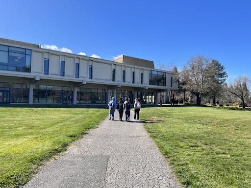 Students outside of Salazar