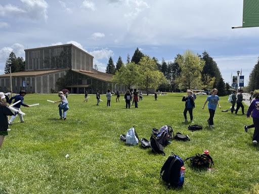 Students on lawn