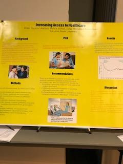 Presentation board on increasing access to healthcare