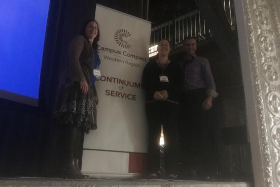 From left to right: Merith Weisman, Emily Acosta Lewis, and Damien Wilson at the The Continuums of Service Conference 2017.