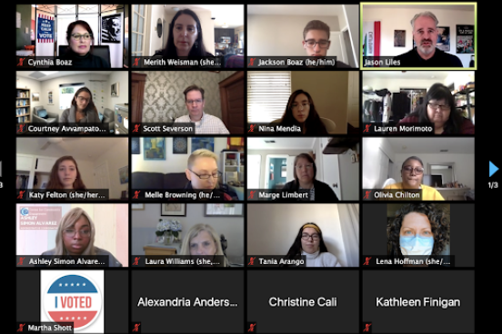 Screenshot from "Day After" Zoom meeting