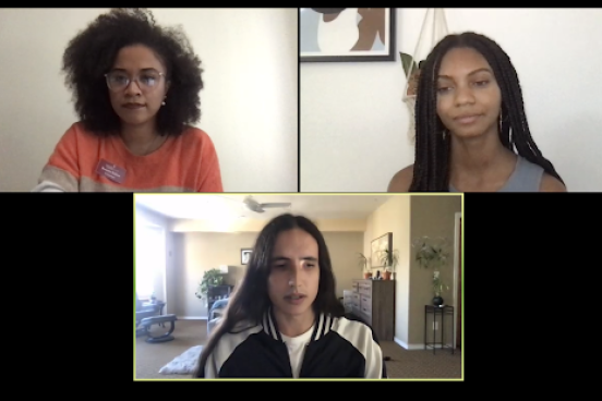 Screenshot of Justice for Planet Zoom meeting 1