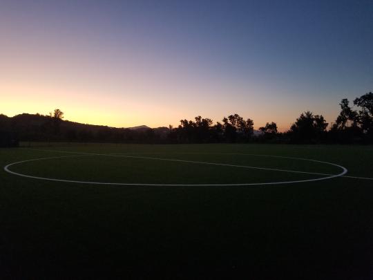 Image of sunset over the hills